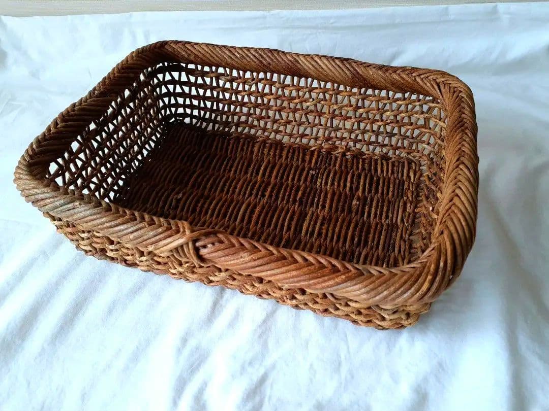 あけび　こだし編み　すかし編み　整理かご