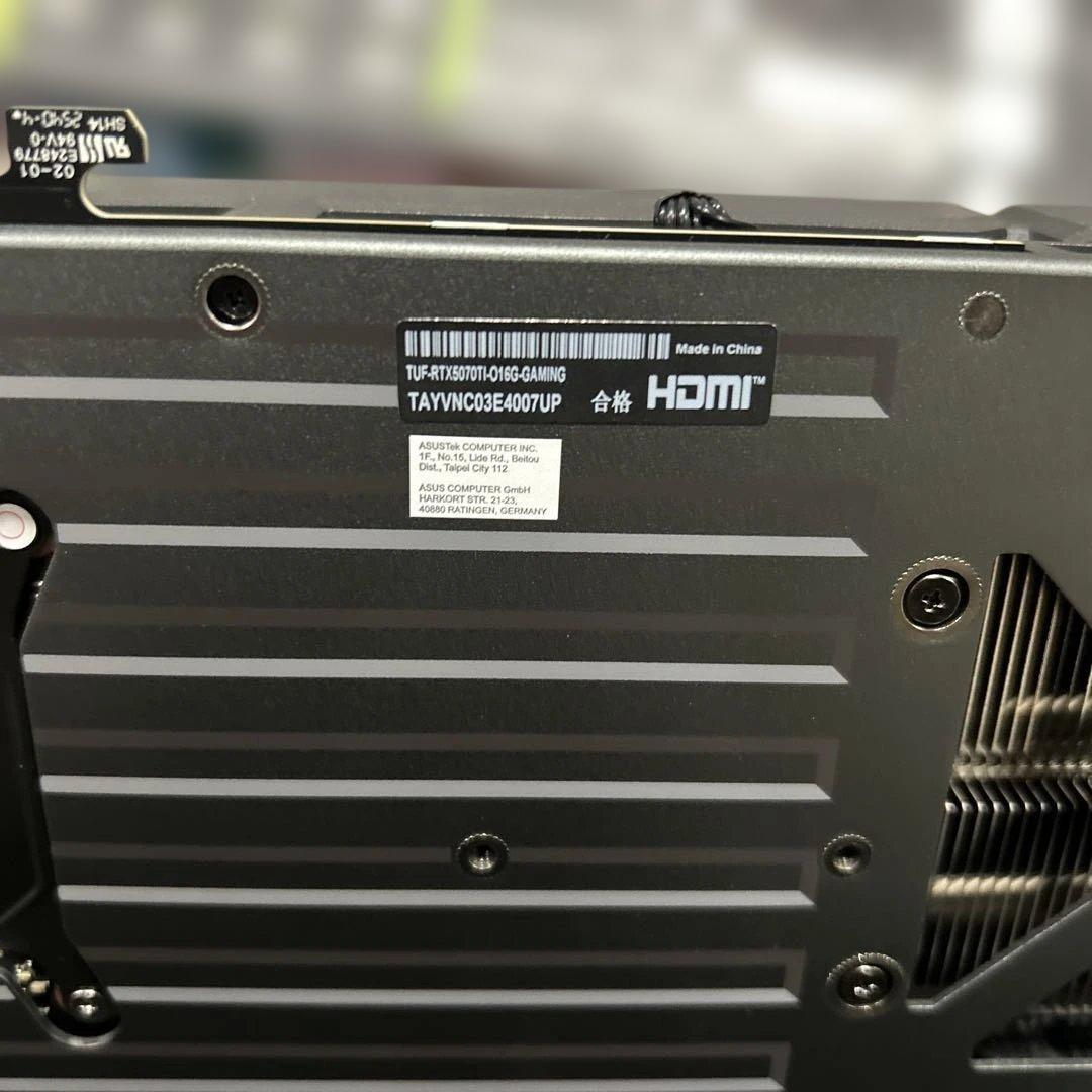 グラフィックボード・グラボ・ビデオカード ASUS TUF GAMING GeForce RTX 5070 Ti