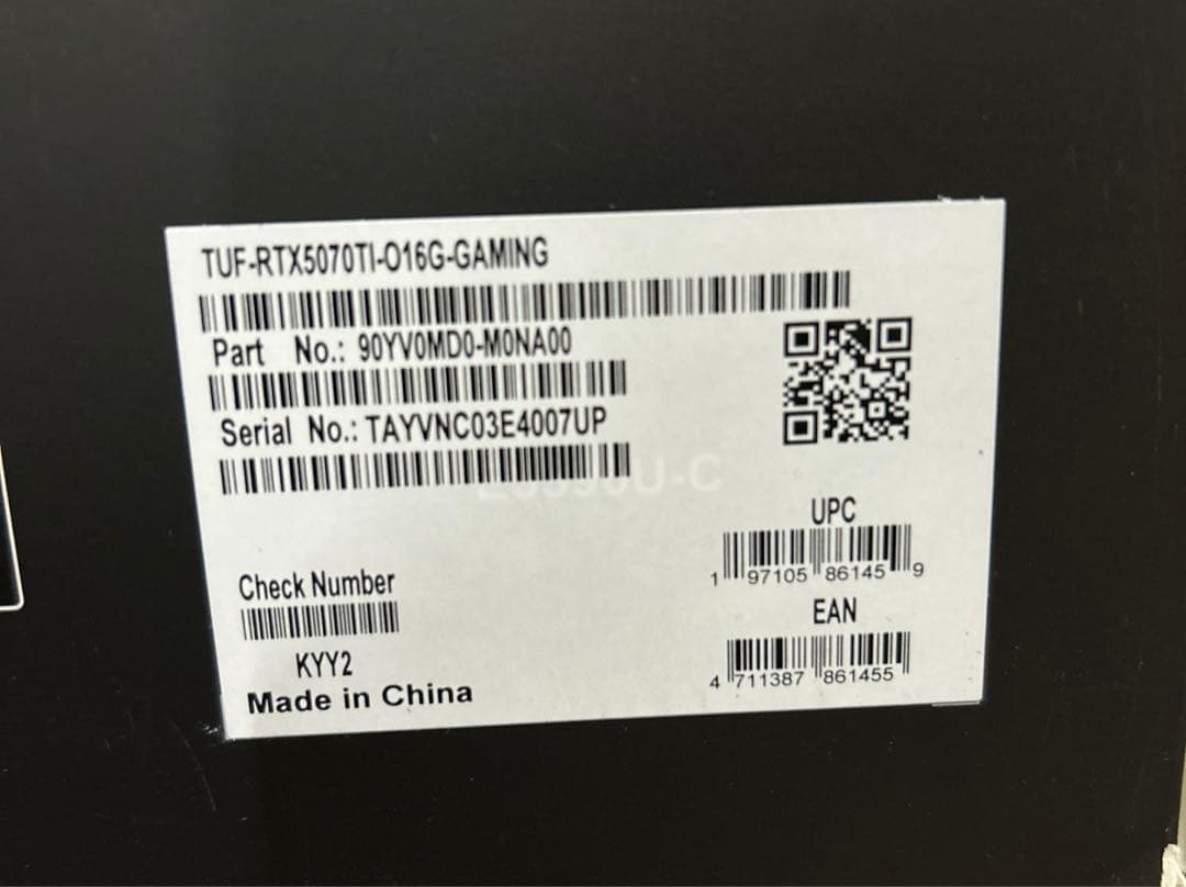 グラフィックボード・グラボ・ビデオカード ASUS TUF GAMING GeForce RTX 5070 Ti