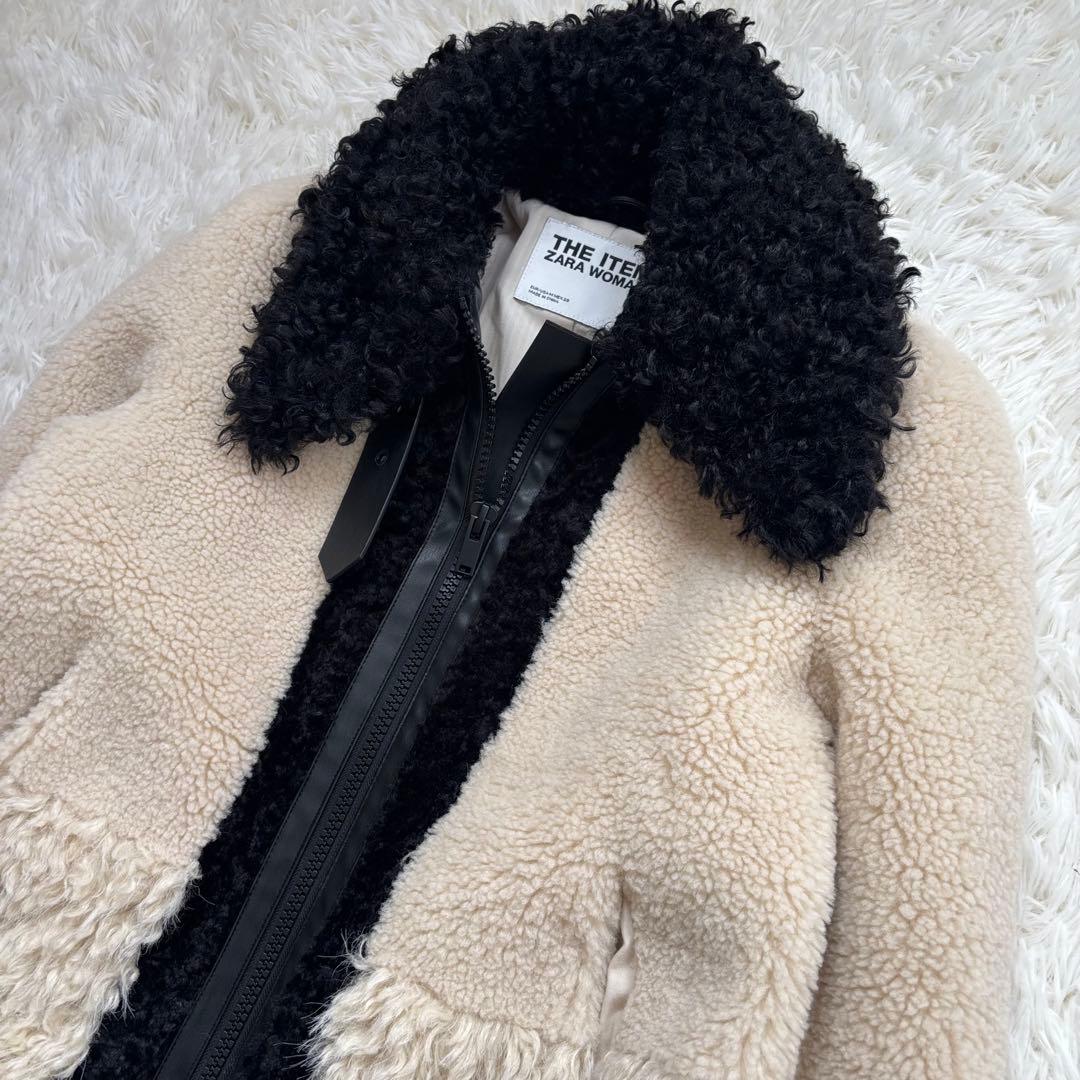 新品未使用✨パッチワークファージャケット　M 今季ZARA