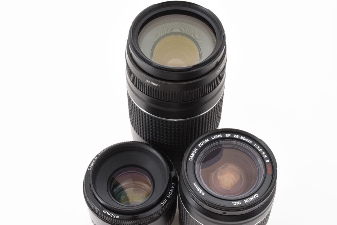 保証付/Wi-Fil動画/Canon EOS80D標準＆望遠＆単焦点レンズセット