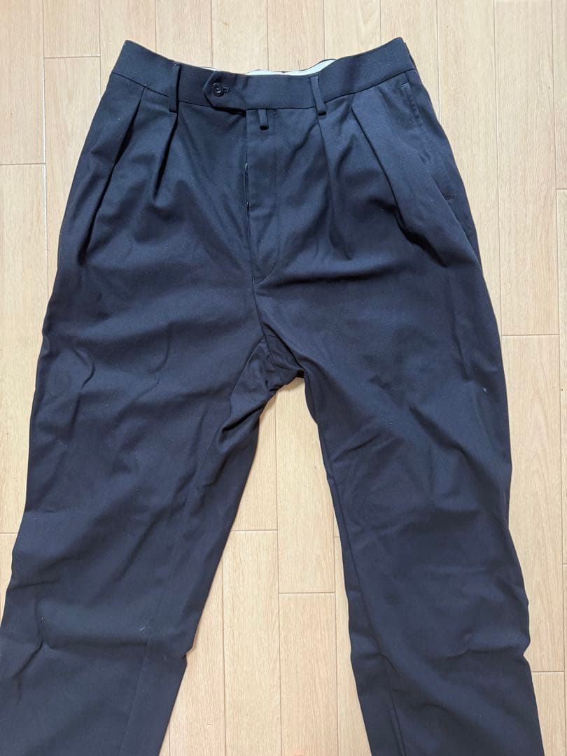 NEAT ニート　ハイツイストコットン　ワイド　ブラックサイズ48 美品