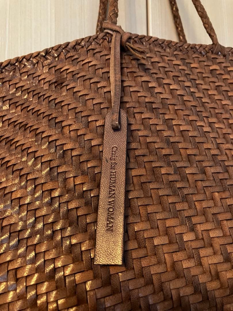 Craig for human womanピンクグレージュかごバッグDRAGON