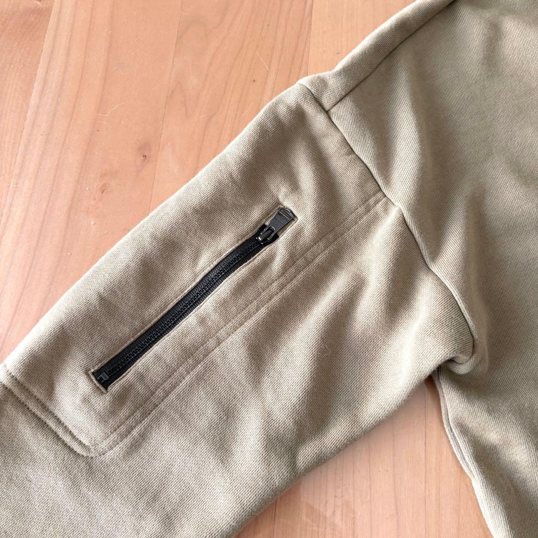 FRED PERRY ジッパーポケット スウェット　トレーナー　カーキ　M