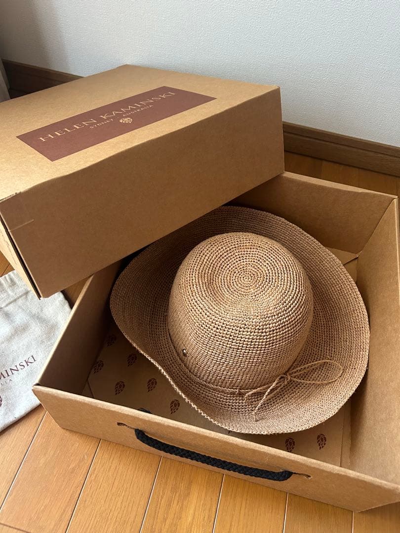 【ヘレンカミンスキー】麦わら帽子　プロバンス10 ヌガー 美品⭐︎