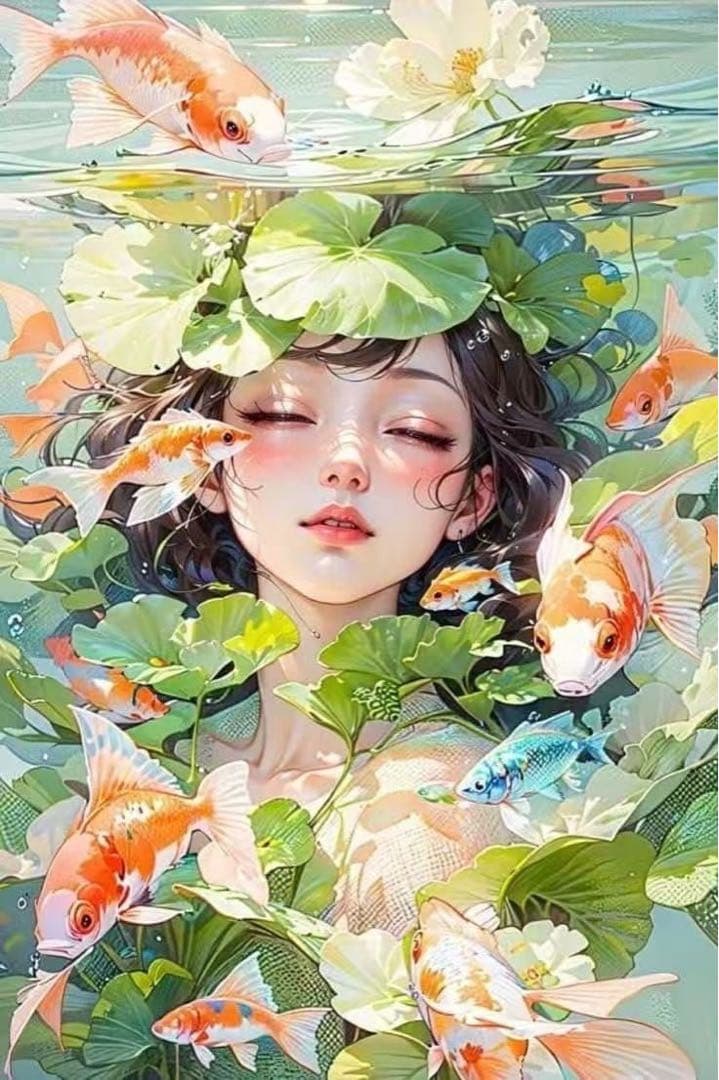 2点セット　ALLフェアリーダストビーズ　 ダイヤモンドアートキット　女の子　花