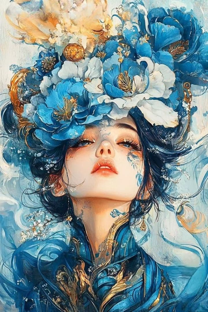 2点セット　ALLフェアリーダストビーズ　 ダイヤモンドアートキット　女の子　花