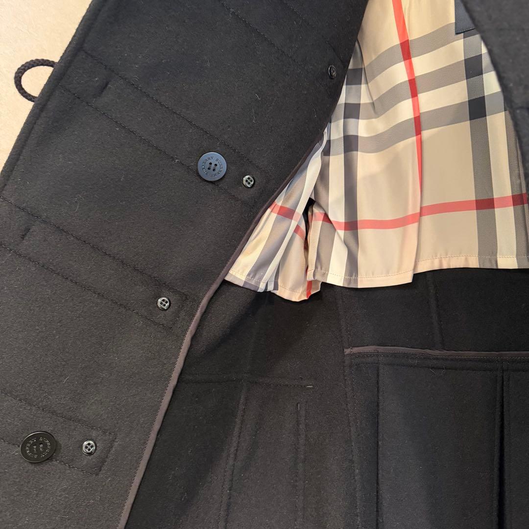 t*p様 バーバリー メガチェック ペプラム ダッフルコート 黒 44