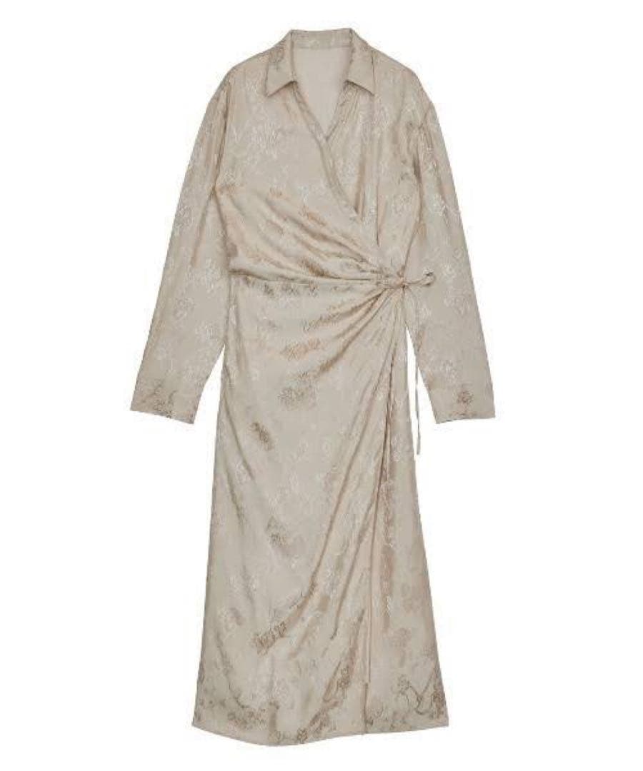 【極美品】 AMERI SATIN JACQUARD FLOWER DRESS