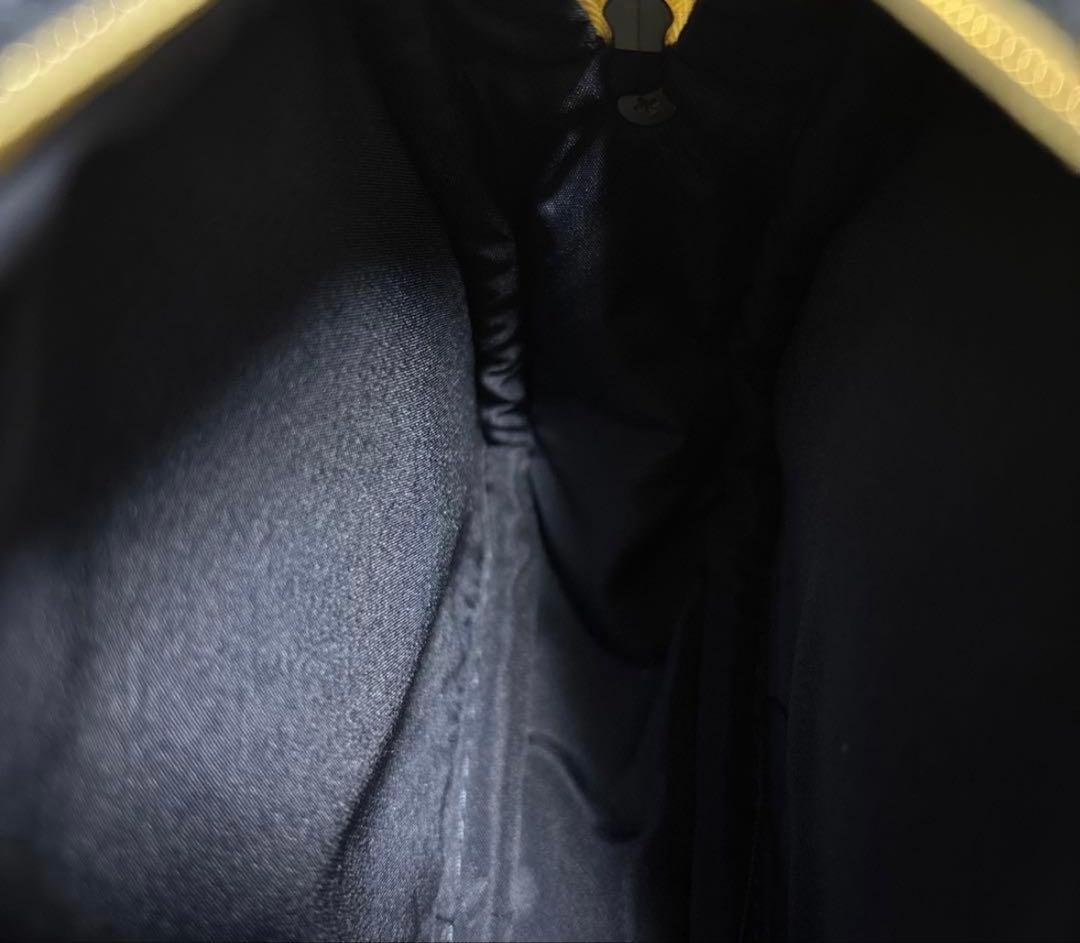 美品 シャネル ポーチ ノベルティ ネイビー×ツイードゴールド チェーン付き