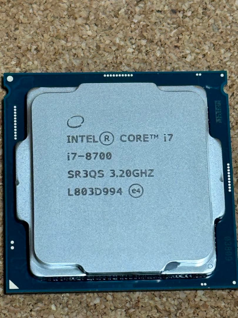 動作確認済　Intel Core i7-8700 CPU 3.20GHz