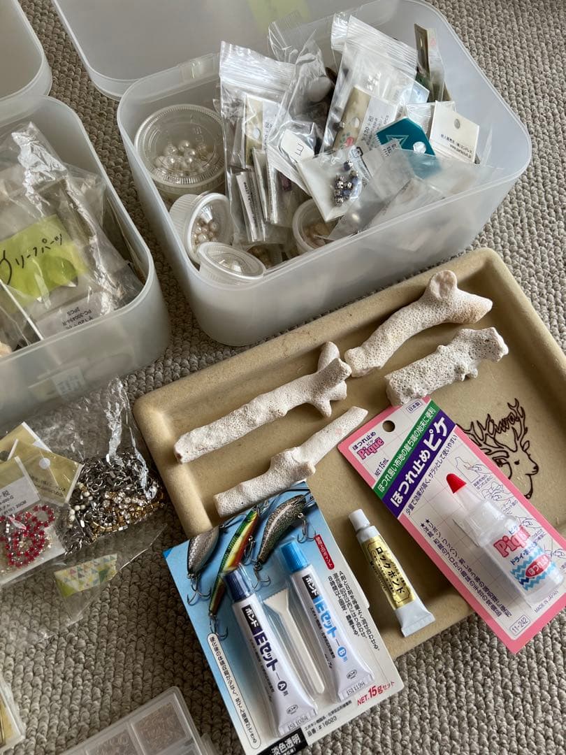 アクセサリー制作ツールと材料セットまとめ売り