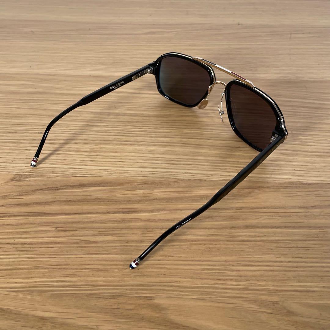 トムブラウン トリコロール サングラス TB-017A-T-56 ブラック