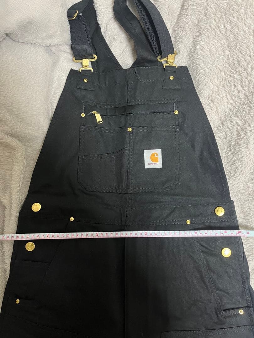 カーハート ダック ビブ オーバーオール 黒 R01-M 32×30
