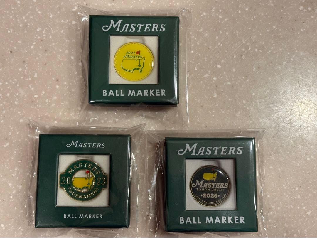 21・23・25年 マスターズ ゴルフボールマーカーセット
