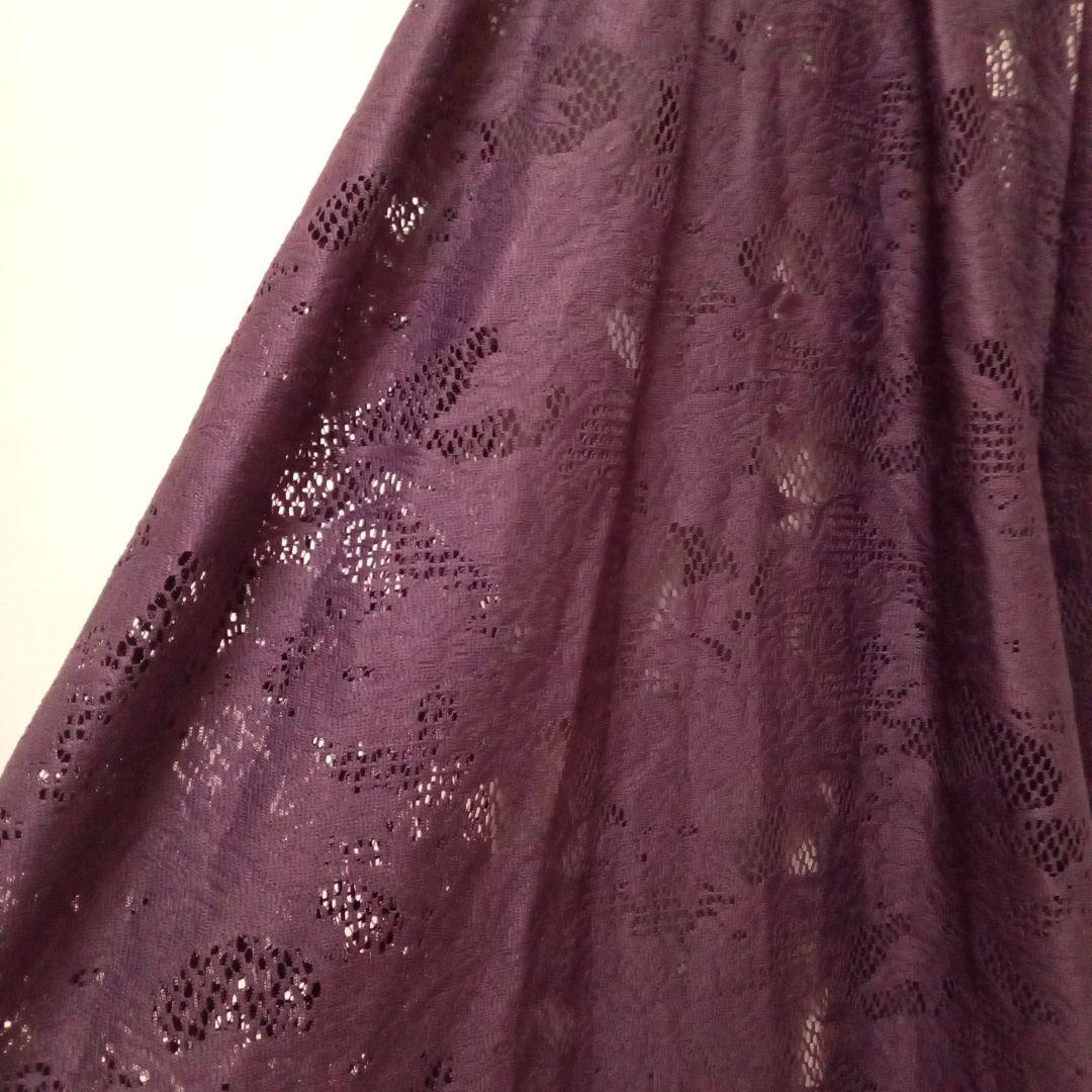 新品 アシンメトリー ドレス 結婚式 ワンピース L レース スタンドカラー