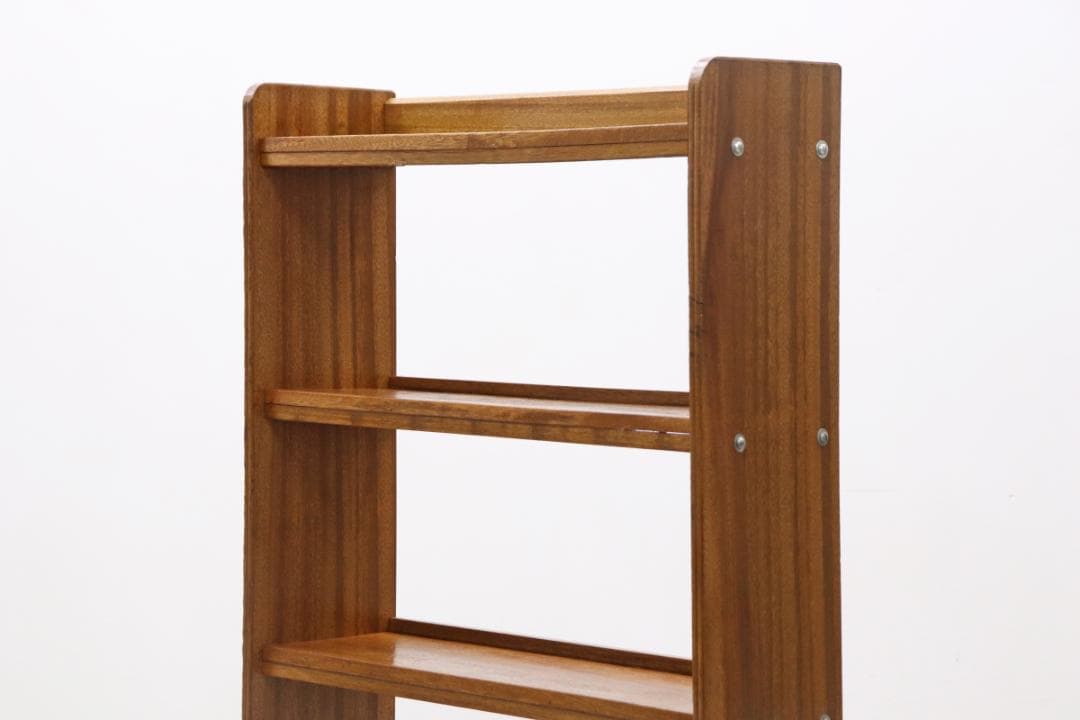 レトロ ラワン 無垢材 本棚 シェルフ 飾り棚 食器棚 ヴィンテージ