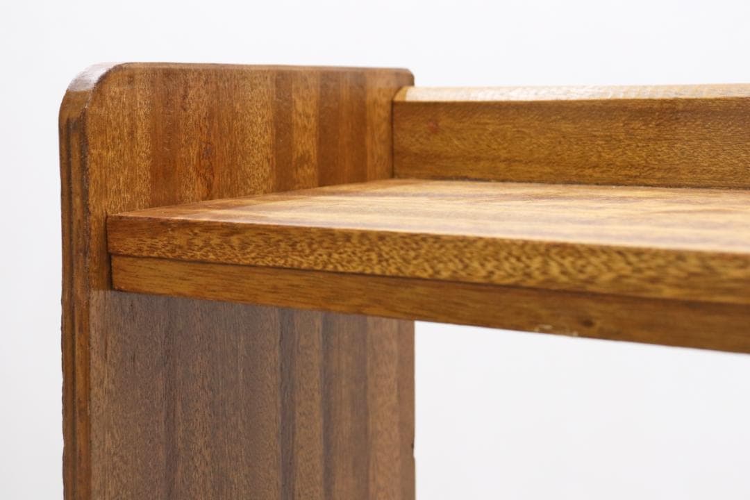 レトロ ラワン 無垢材 本棚 シェルフ 飾り棚 食器棚 ヴィンテージ