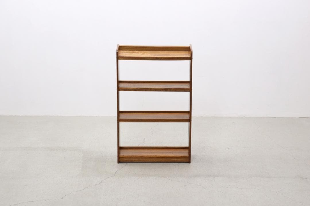 レトロ ラワン 無垢材 本棚 シェルフ 飾り棚 食器棚 ヴィンテージ