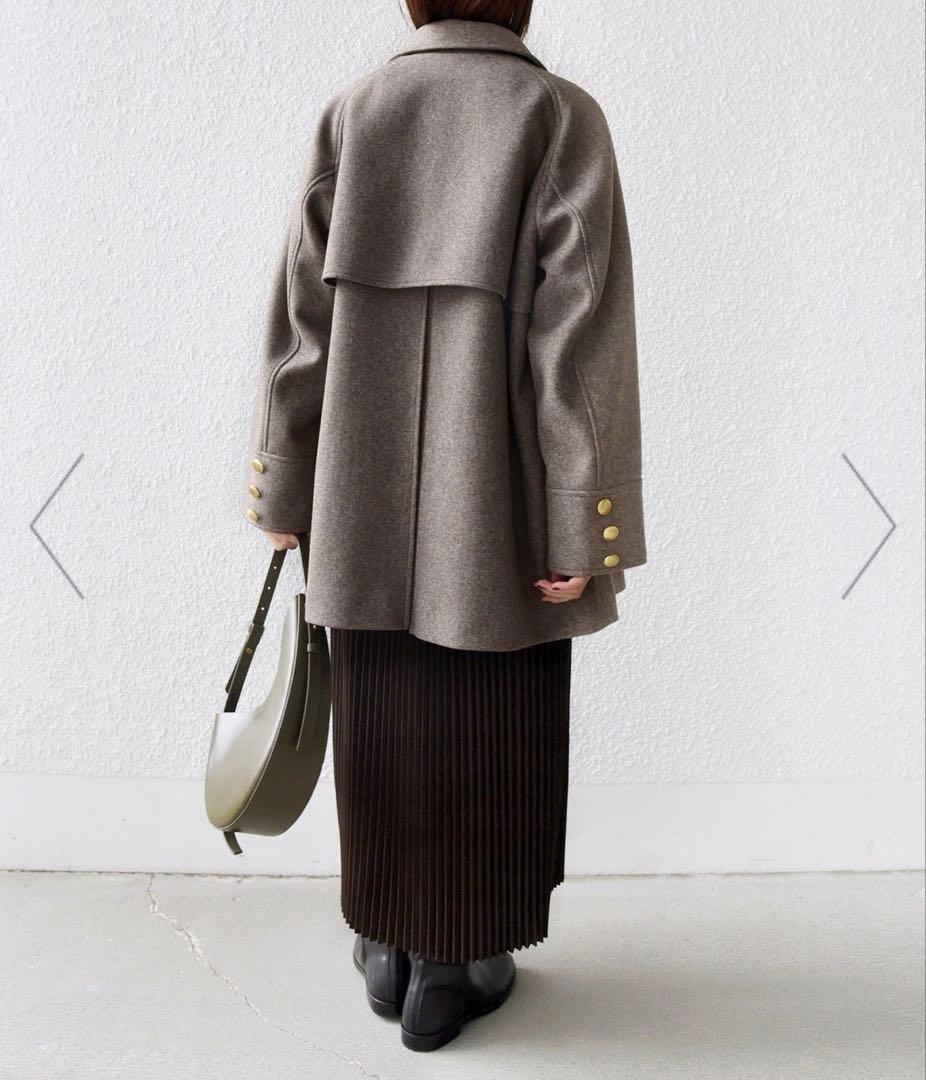 ほぼ新品SHIPSシップスウール ライク ジャージー メルトン2WAY Pコート