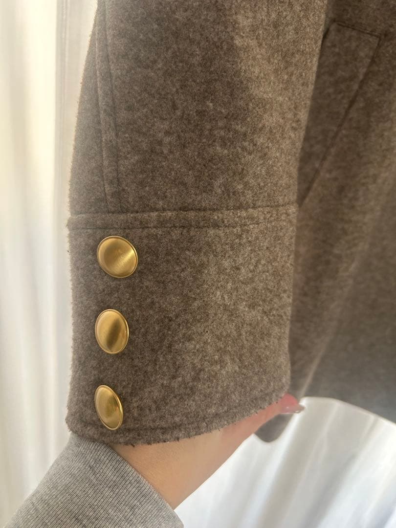 ほぼ新品SHIPSシップスウール ライク ジャージー メルトン2WAY Pコート