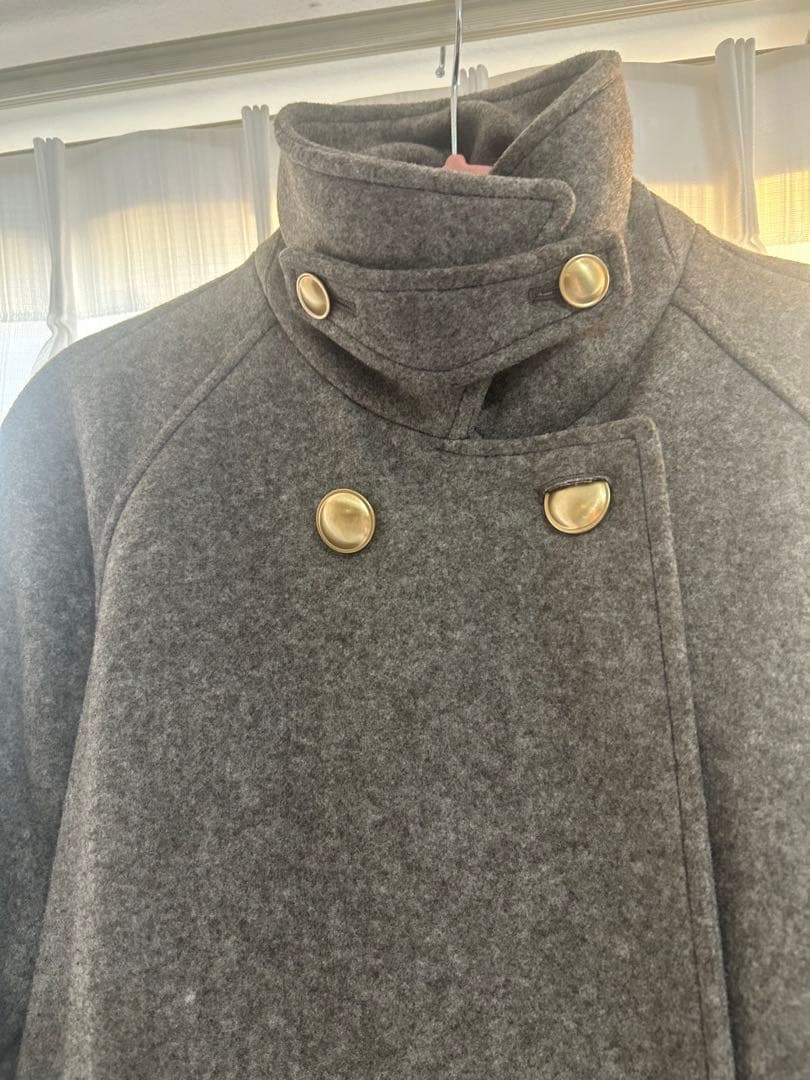 ほぼ新品SHIPSシップスウール ライク ジャージー メルトン2WAY Pコート