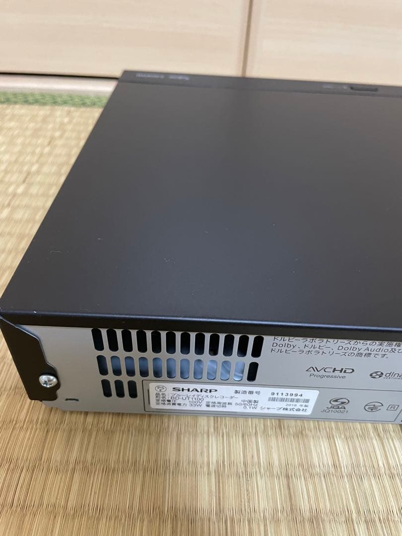 SHARP BD-UT1100 4K ブルーレイレコーダー