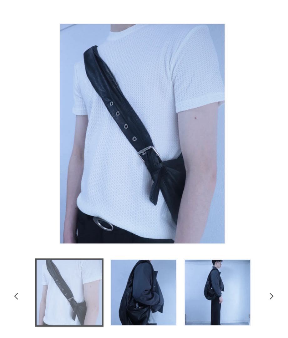 s*o様 ユニークな形状 ブラックショルダーバッグ オピウム系 ナード系