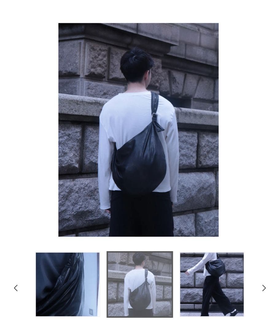 s*o様 ユニークな形状 ブラックショルダーバッグ オピウム系 ナード系