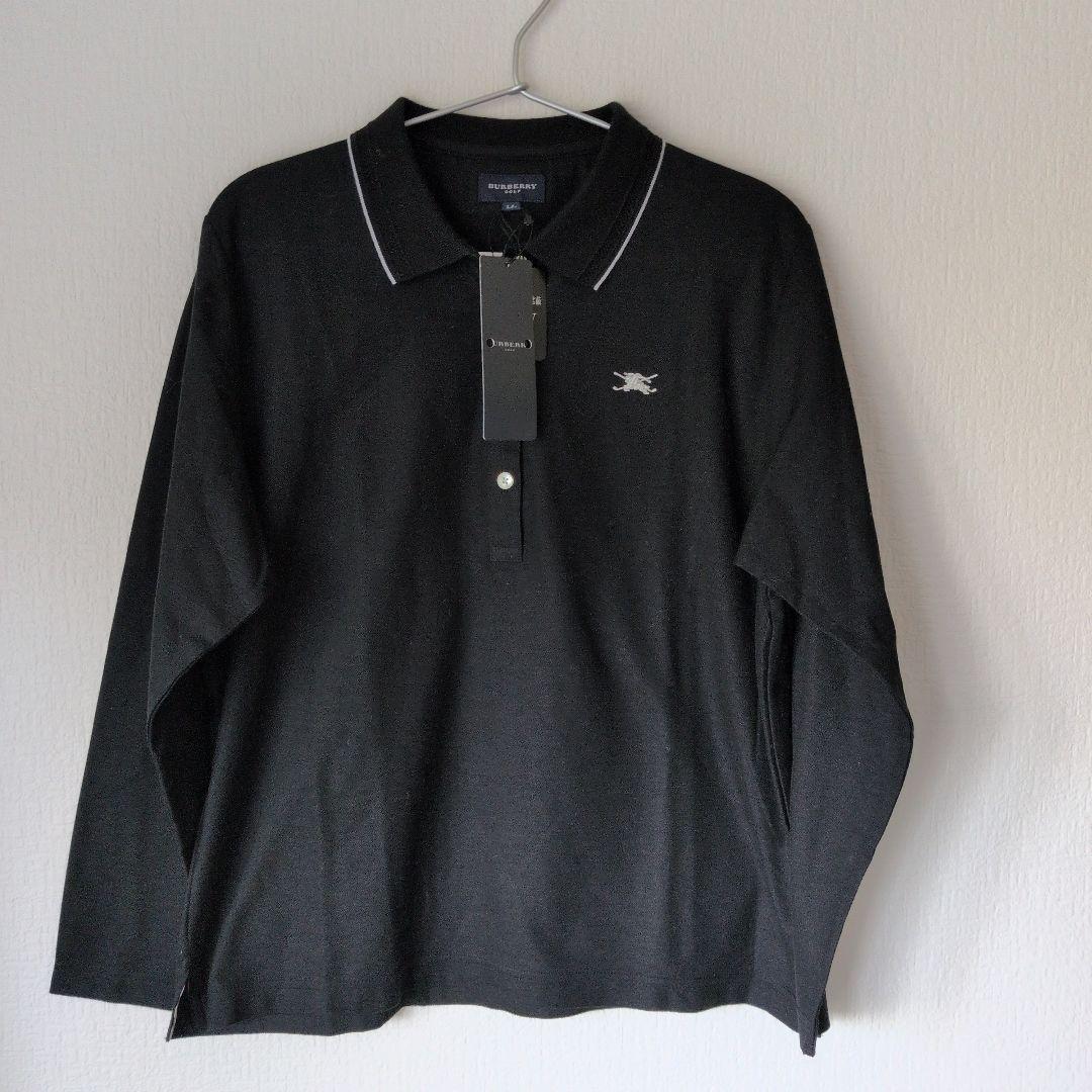 BURBERRY GOLF　ブラック 長袖ポロシャツ LL