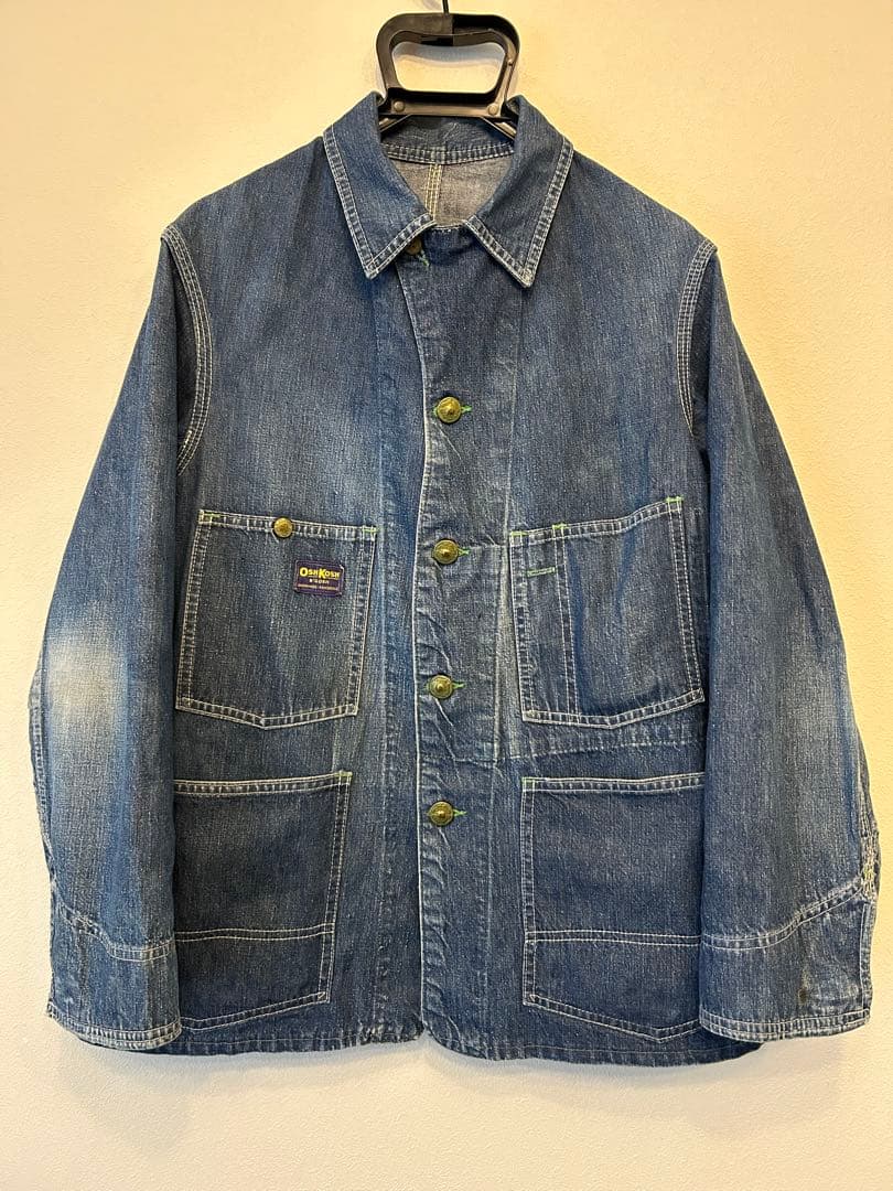 【希少60s/青黄タグ】OshKosh USA製 VINTAGE M相当