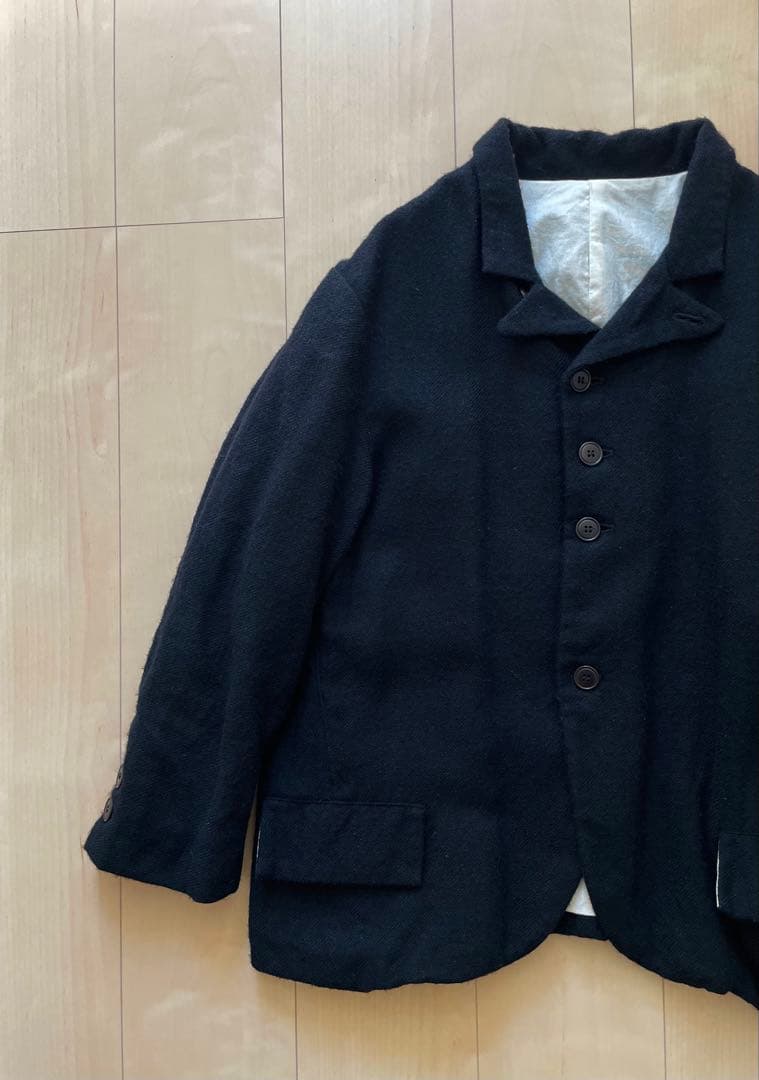 Gauze# WOOL LINEN CLASSICAL JACKET ブラック