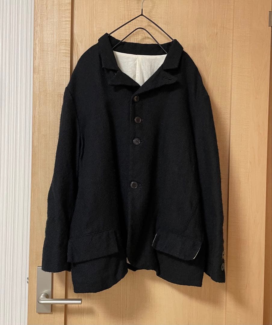 Gauze# WOOL LINEN CLASSICAL JACKET ブラック