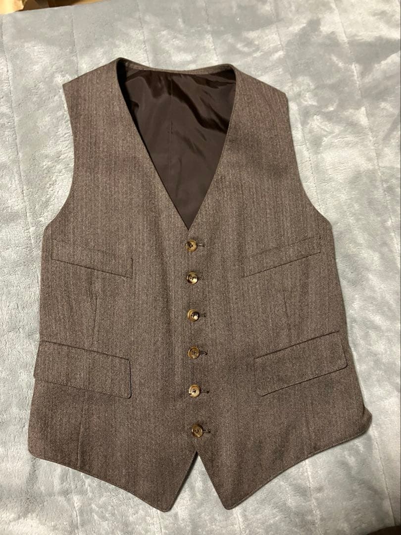 【ポロラルフローレン】ヘリンボーンスリーピーススーツ