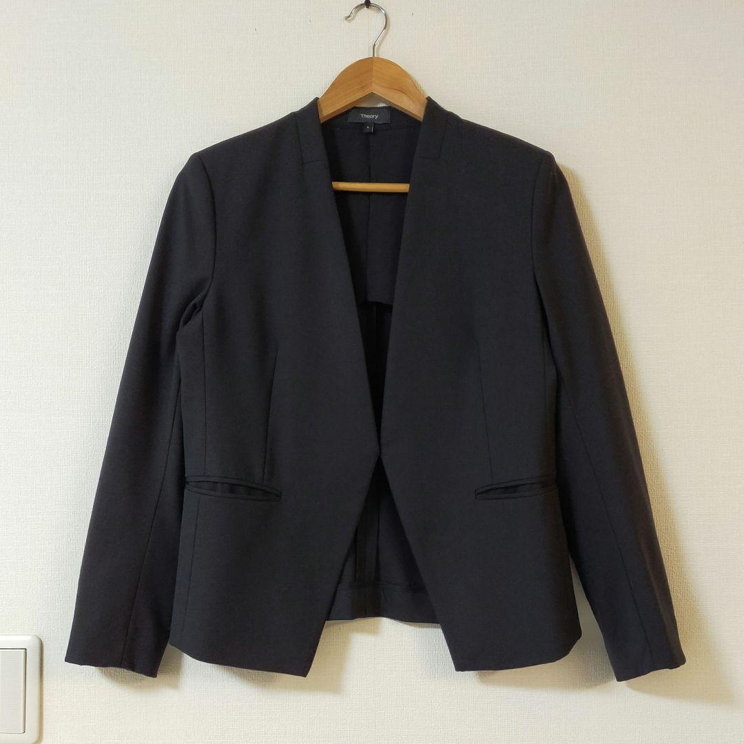 美品　theory　6サイズ　ノーカラースカートスーツ　LANAI