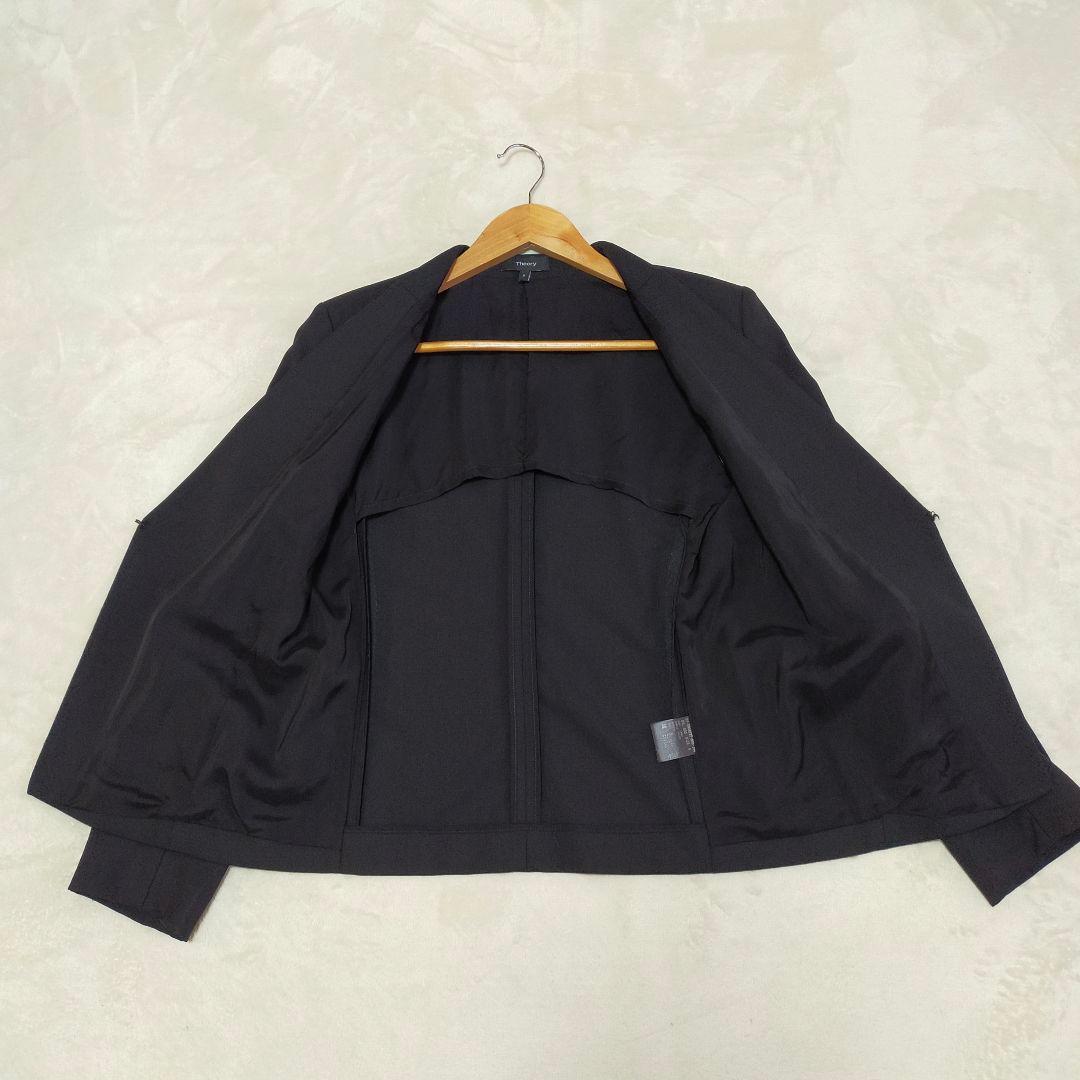 美品　theory　6サイズ　ノーカラースカートスーツ　LANAI
