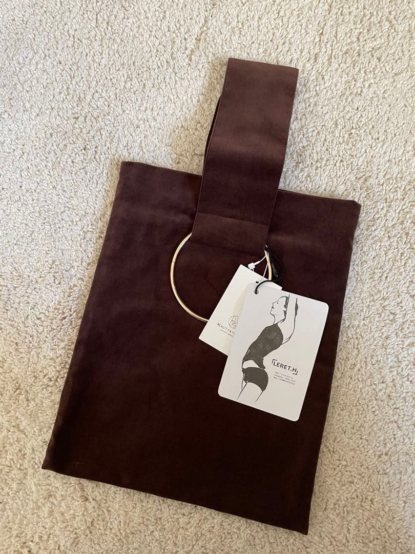 LERET.H ルレアッシュ　サック・カレ　ダークブラウン