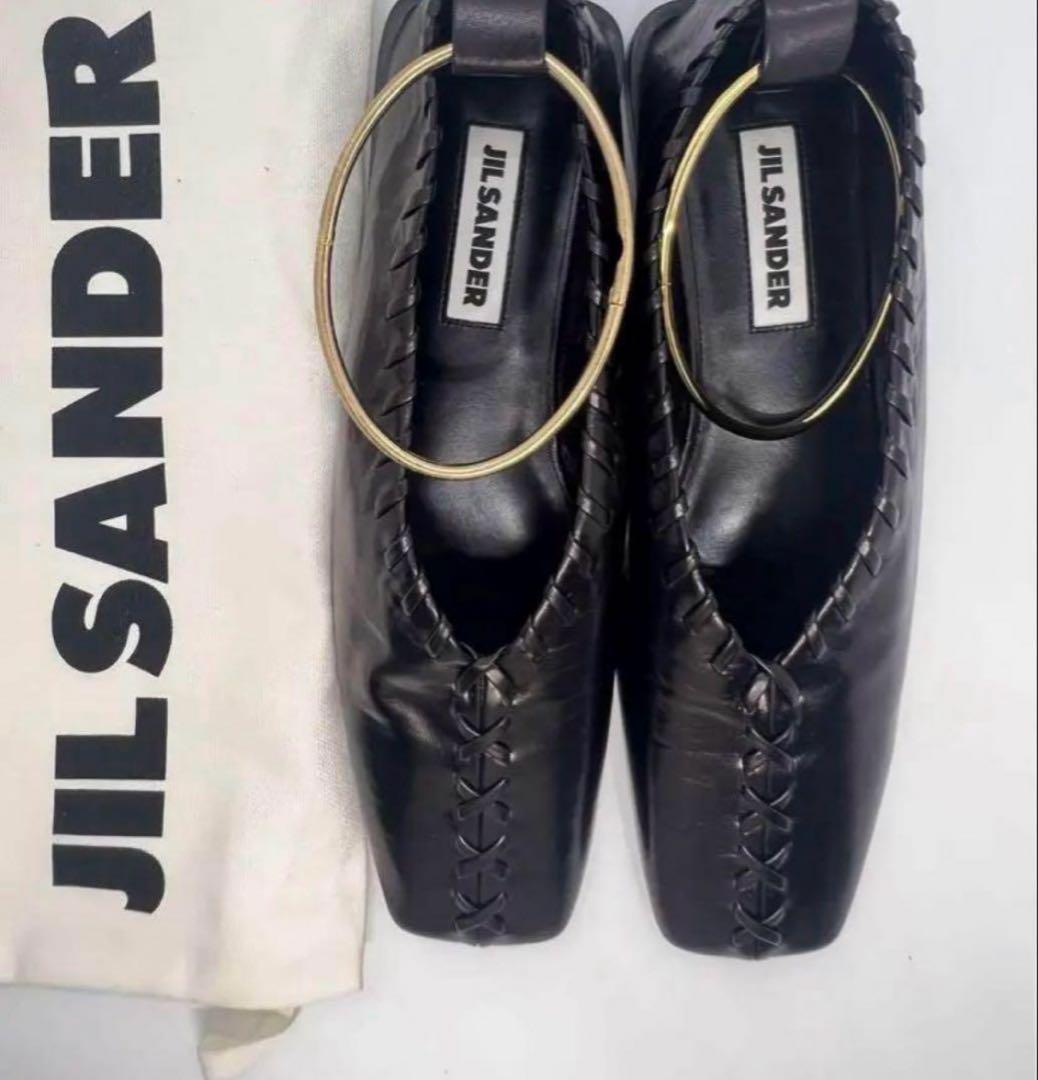 JIL SANDER ブラック フラットシューズ