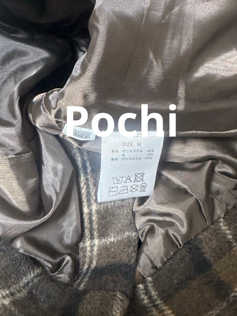 パンツ Andmary Ribbon check mini pants brown M