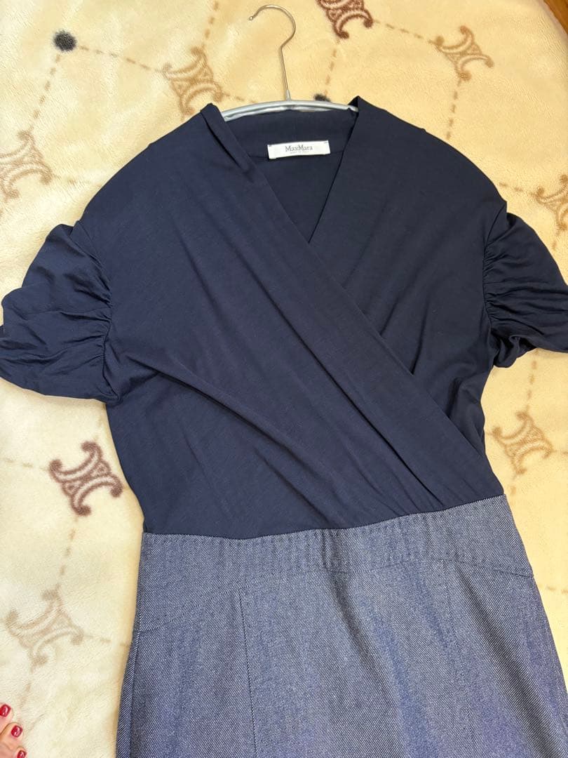 MaxMara ネイビー ワンピース