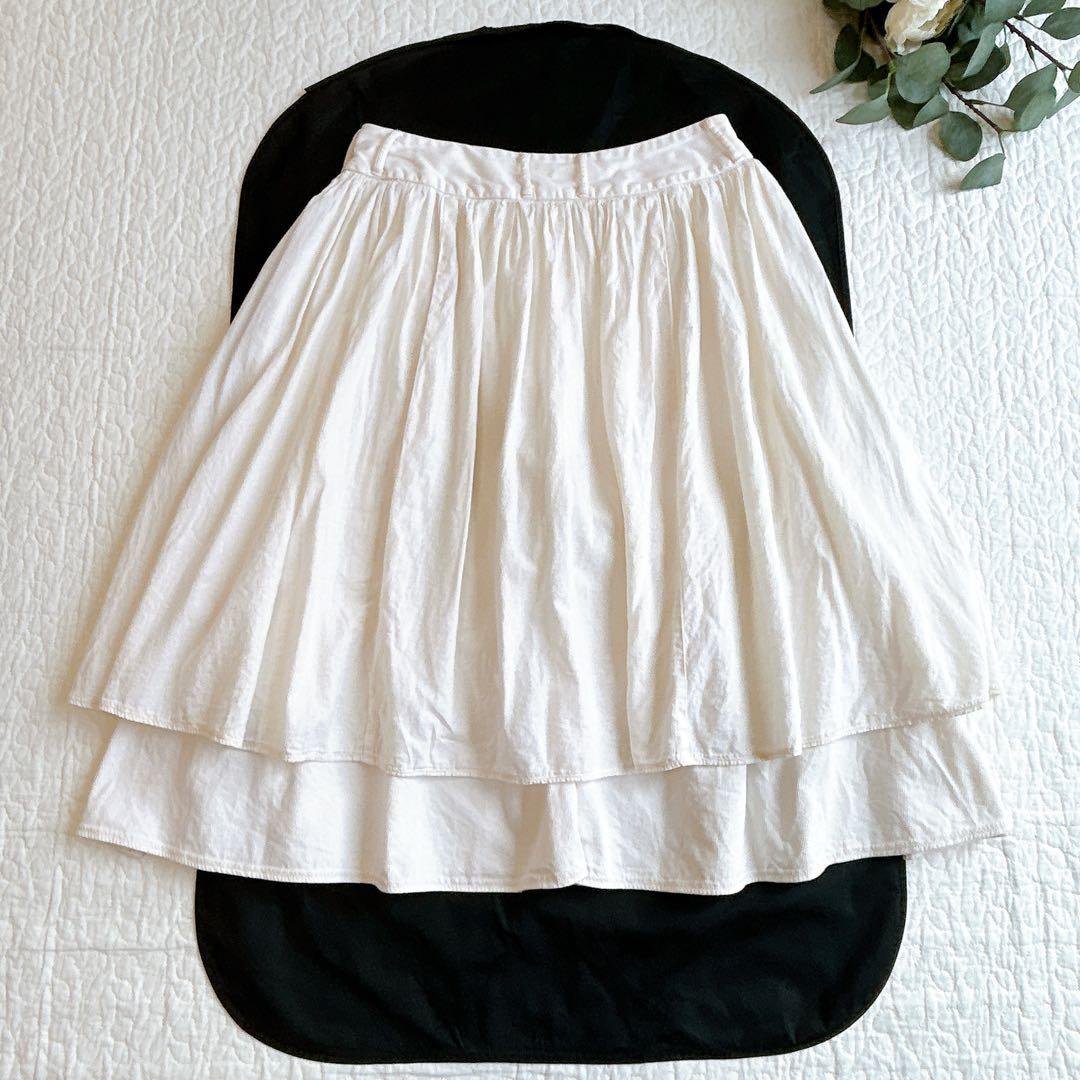 KAPITALキャピタル ガウチョ オーロラエプロンパンツ 生成り 二重 S