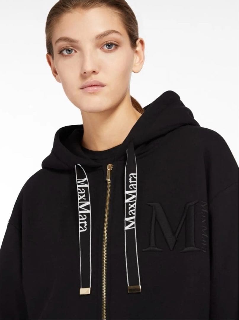 【美品】MaxMara ロング丈ジップパーカー スウェット ワンピース