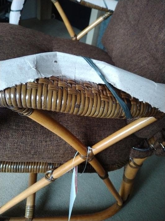 し*ら様 【アウトレット】【傷物】 カザマ 　ノーバ　ハイバックチェア　ラタン家