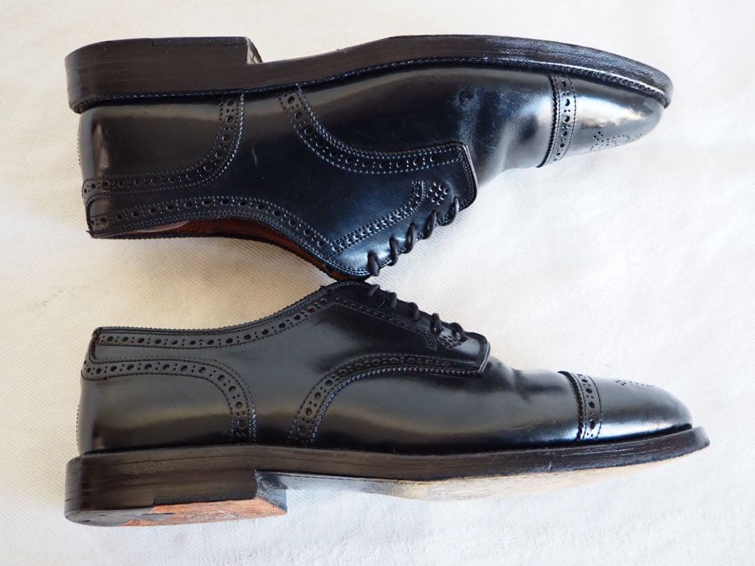 靴 Alden 2146 Cordovan Medallion Cap Bluche