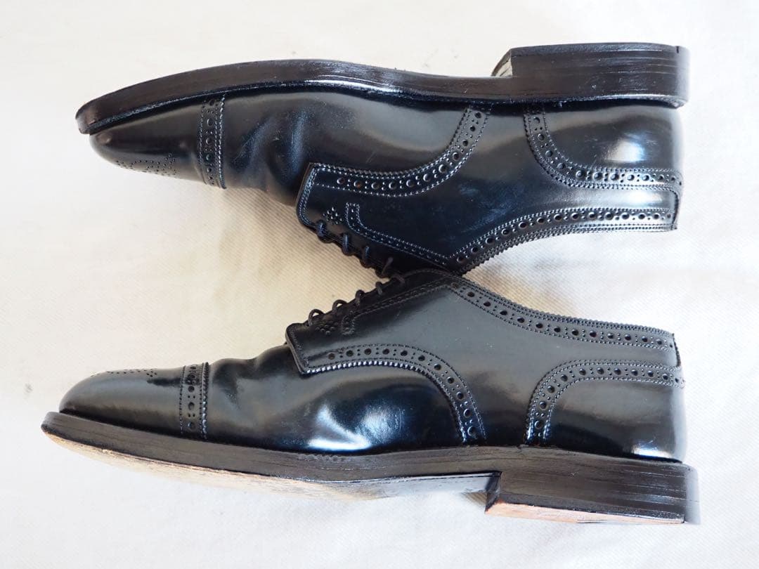 靴 Alden 2146 Cordovan Medallion Cap Bluche