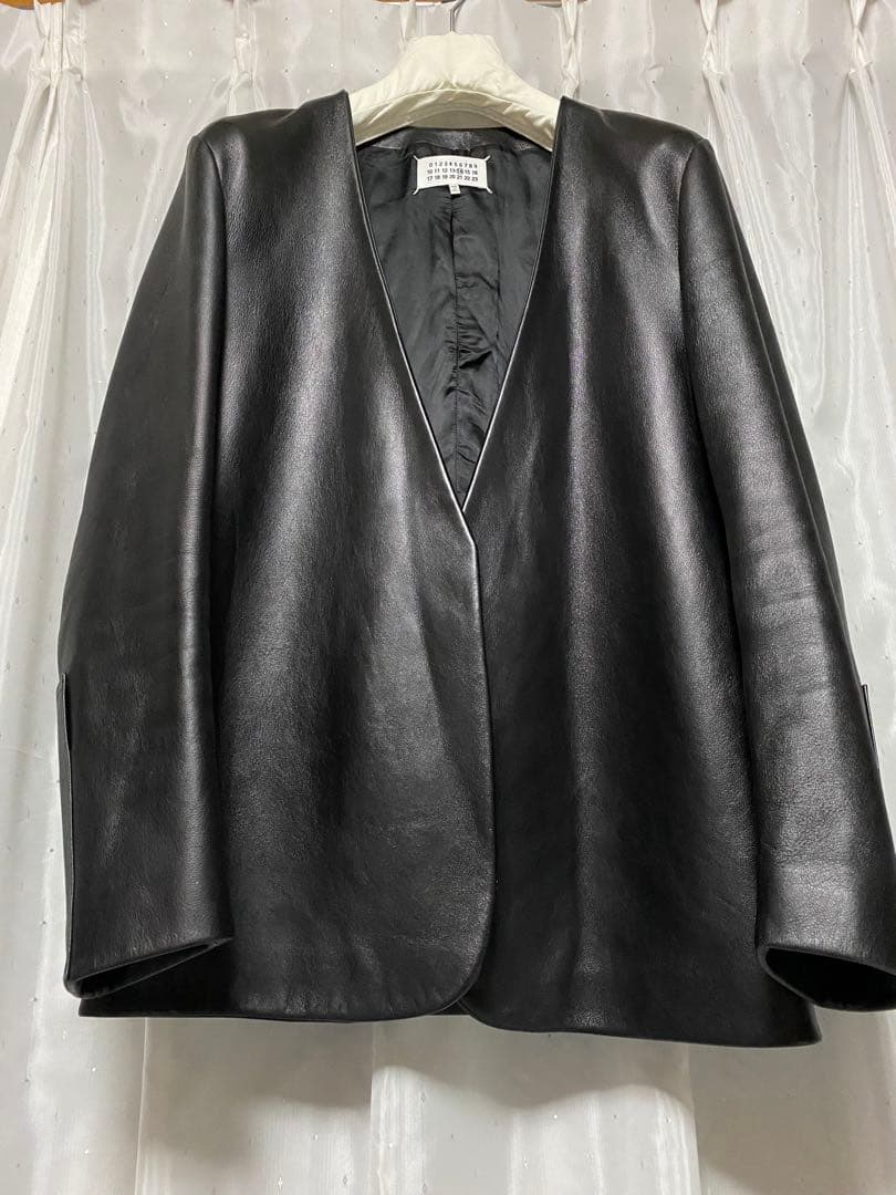 Maison Margiela 17aw レザーノーカラージャケット