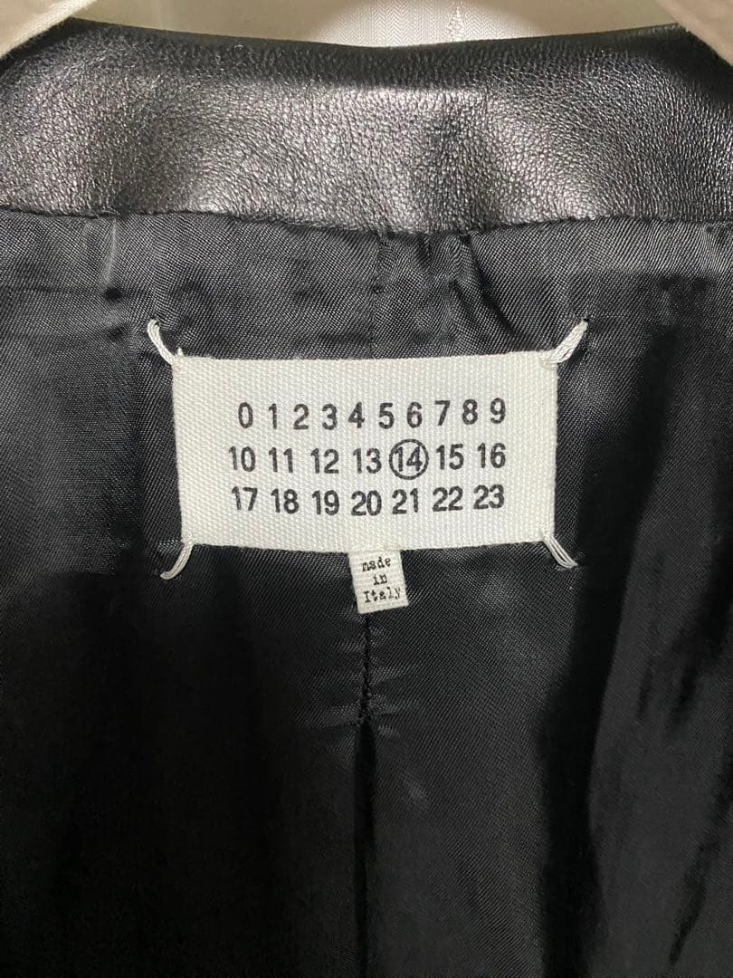Maison Margiela 17aw レザーノーカラージャケット