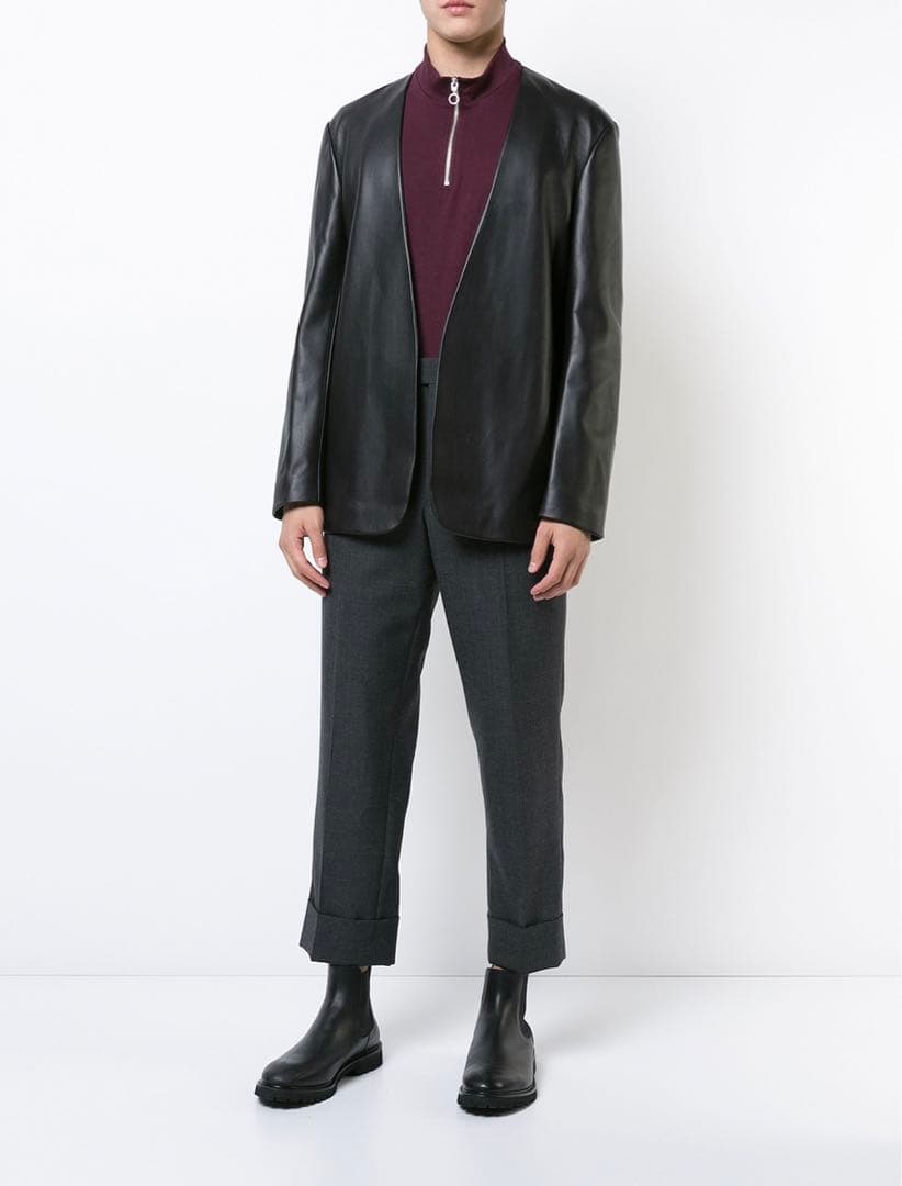 Maison Margiela 17aw レザーノーカラージャケット