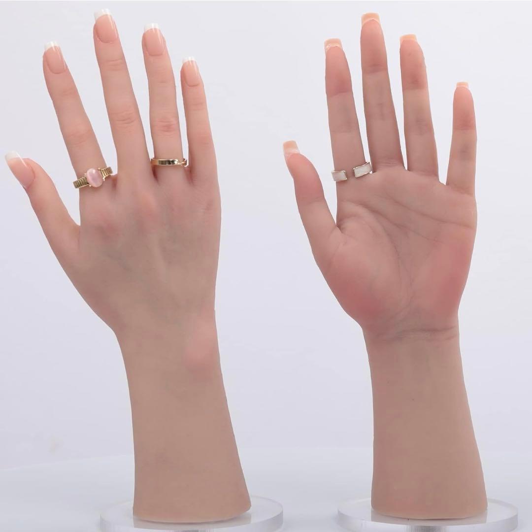 ❣️シリコン製★ハンドマネキン★ハンドトルソー★3D手模型★女性の手★ネイル付き