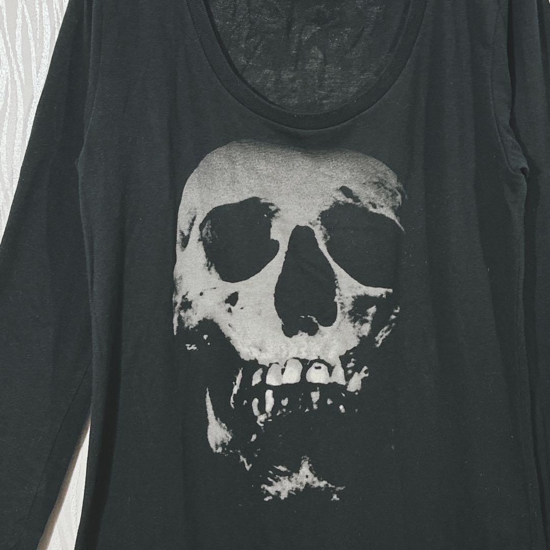 （ヒステリックグラマー）スカル×いちご バックプリント ロンT FREE 日本製